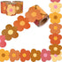 99ft Groovy Retro Hippie Flower Bulletin Board Borders Boho Orange Pink Flower Die-Cut Bulletin Board Flower Shape Rolled Trim for School Wall Cla...