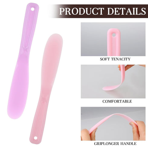 Qianyu 6Pcs Large Makeup Scoops Spatulas Plastic Cosmetic Spatula Face Mask Spoon Stick Applicator Beauty Spa Facial Skin Care Tools for DIY Cream...