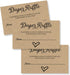 All Ewired Up 50 Gender Neutral Kraft Baby Shower Diaper Raffle Tickets, Lottery Insert Cards for Heart Baby Shower Invitations Supplies Games for...