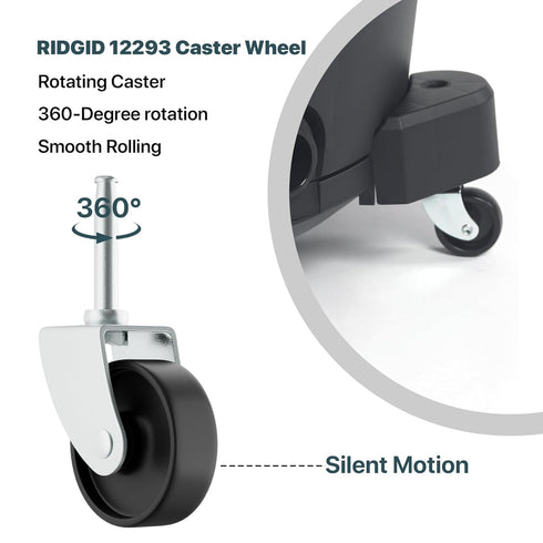 12293 Replacement Wet Dry vacuums Caster wheel Compatible with for Ridgid DeWALT Craftsman,Shop Vac Casters Replacement Parts...