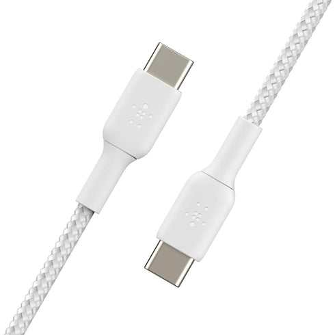 Belkin BoostCharge Braided USB-C to USB-C Cable (1M/3.3ft) for iPhone 15, iPhone 15 Pro, iPhone 15 Pro Max, iPhone 15 Plus, Galaxy S23, S22, Note1...