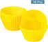 uxcell 18Pcs Silicone Cupcake Liners, Non-Stick Baking Cups, for Cooking Eggs, Baking Muffins and Make a Cake(Yellow)...