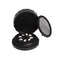 Denture Case,Dental All-Ceramic Veneer Processing Box, Denture Veneer Processing Box Round Shape Reusable Black Denture Storage Box with Spare Pad...