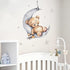 Teddy Bear Sleeping on The Moon and Stars Wall Stickers for Kids Baby Room Interior Decoration Wall Decals (Teddy Bear)...