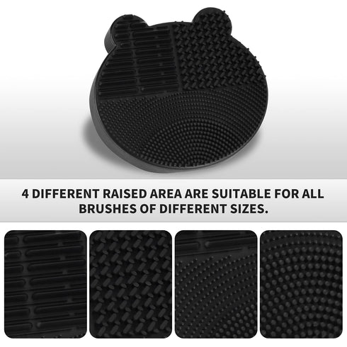 Silicon Makeup Brush Cleaner Mat with Brush Drying manual Make up brush cleaner cleanser machine Cosmetic Brush Cleaner Pad+Makeup Brush Dry Clean...