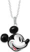 Disney Womens Mickey Mouse Necklace 18", Official License Silver-Plated Necklace with Mickey Mouse Pendant...