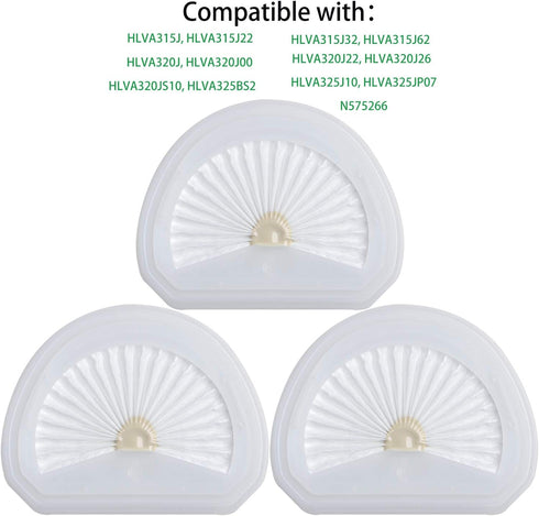 4Pack VLPF10 Replacement Filters Compatible with Black and Decker Hand Vacuum Filter Model # HLVA320J00 HLVA315j & N575266...
