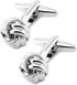 Lady Men's Cuff Links for French Silver Knot Tuxedo Shirt Stainless Brass Metal Shirt Buttons Cufflinks Anniversary In Gift Box...