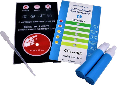 Complete Total Only Cholesterol Test, 2 Tests, Quick, Simple & Easy-to-Use, Clear Easy to Read Results, Detects Cholesterol Levels in Your Blood...