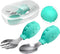 Deejoy Toddler Utensils, Toddler Spoons and Forks, Stainless Steel Spoon Toddler Silverware Set, Kids Silverware Self Feeding Flatware Set with Tr...