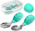 Deejoy Toddler Utensils, Toddler Spoons and Forks, Stainless Steel Spoon Toddler Silverware Set, Kids Silverware Self Feeding Flatware Set with Tr...