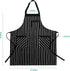 NLUS 2 Pack Kitchen Cooking Aprons, Adjustable Bib Soft Chef Apron with 3 Pockets for Men Women (Umber/Black)...