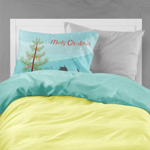 Caroline's Treasures BB2987PILLOWCASE Scottish Terrier Merry Christmas Tree Fabric Standard Pillowcase Lightweight Super Soft Easy Care Decorative...