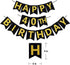 Black & Gold Glittery Happy 40th Birthday Banner,Poms,Sparkling 40 Hanging Swirls Kit for 40th Birthday Party 40th Anniversary Decorations...