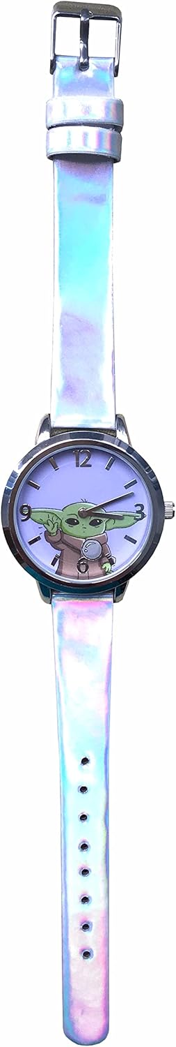 Accutime Kids Star Wars Baby Yoda Analog Quartz Wrist Watch with Small Face, Silver Accents for Girls, Boys, Kids All Ages (MNL5031AZ)...