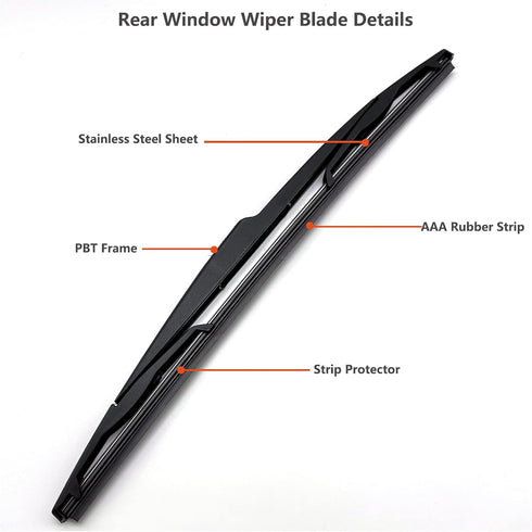 Replacement for Dodge Grand Caravan 2008-2015 / Chrysler Town & Country 2008-2009 Rear Windshield Wiper Arm Wiper Blade,Rear Window Wiper Arm Blad...