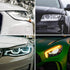 Car LED Daytime Running light Turn Signal 22In Flexible Adhesive DRL Turn Signal Light Strip Decorative Lamp for Car - White/Amber 2Pcs...