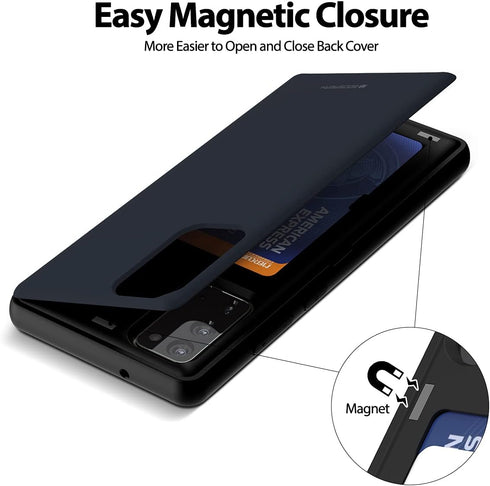 GOOSPERY for Samsung Galaxy Note 20 6.7"(2020) Card Holder Wallet Case, Easy Magnetic Door Closure Protective Dual Layer Bumper Sturdy Phone Back ...