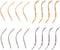 Beadthoven 40pcs Earrings Links Connectors Stainless Steel Tassel Pendants Golden Twisted Curved Connectors Bracelet Connectors Jewelry Making Fin...