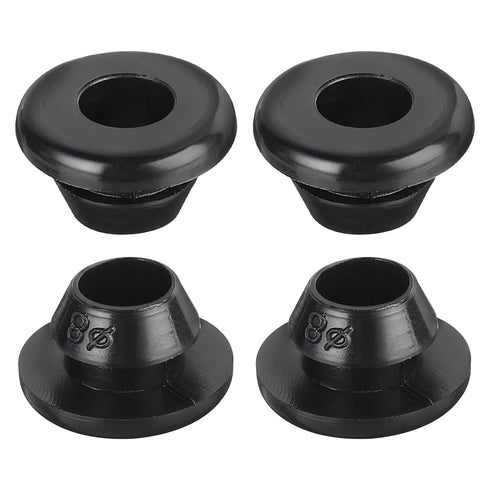 uxcell 20Pcs Rubber Grommets 8mm Mount Dia, for 6mm ID Rubber Hole Plugs Rubber Wiring Grommets for Firewall Cable Wire Protecting, Black...