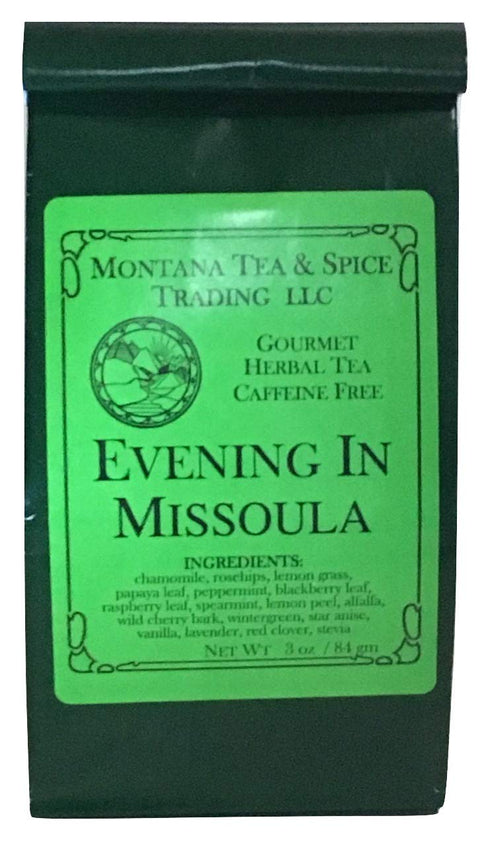 Evening in Missoula Tea Loose Leaf Tea - Montana Tea and Spice Trading –3 Ounces (Evening in Missoula, Single)...