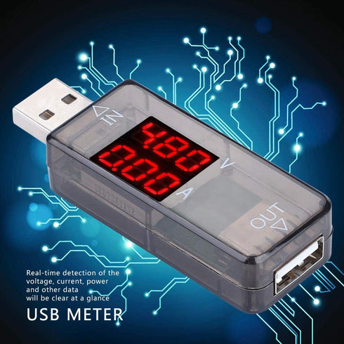USB Tester, Multimeter Voltmeter Ammeter Current Meter USB Charger USB Voltage Meter Can Measure USB Powered Devices and is Compatible with QC2.0/...
