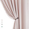 Treatmentex Pom-Pom Pink Half-Blackout Curtains 45'''' Short Window Curtain Set for Girls Baby Nursery Room Darkening Drapes 2 Panels Rod Pocket,A...