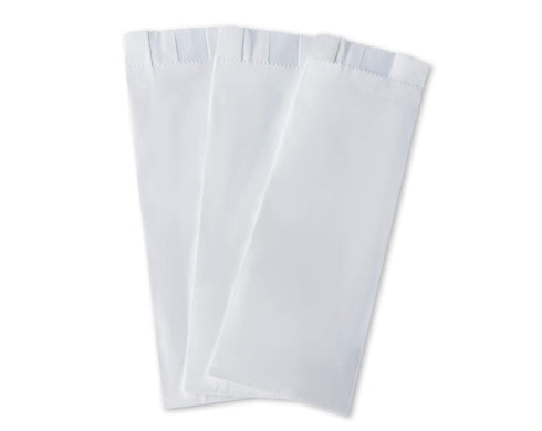100 Pack 100% White Kraft Paper Bags, 2.75 x 10 inches White Plain Bag Kitchen Cutlery Utensils Holder (Box of 100 pcs)...