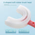 Blue Toothbrushes,All Rounded Children U Shape Toothbrush, U-Shaped Whole Mouth Teeth Brush, Silicone Bristles Massage Gums, All-Round Cleaning To...