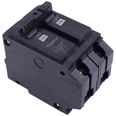 THQL21100 100 amp breaker 2 pole Plug-in Mount Standard Circuit Breaker Thermal Magnetic Protection, 10KA 120/240V, Compatible with GE Thick Serie...