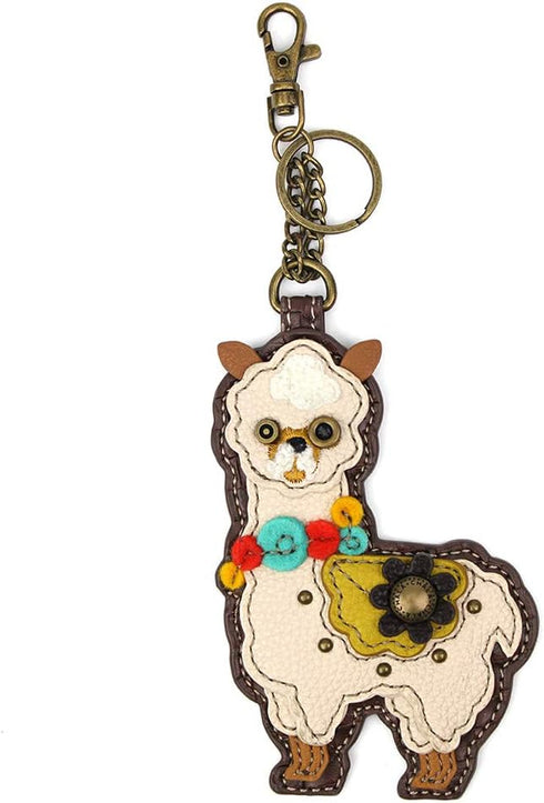 CHALA Farm Collection Women's Decorative Key Fob/Coin Purse Accessory (Llama)...
