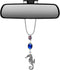 Ocean and Beach Handmade Bling Assorted Mirror Car Charm Hanger Dream Catcher Ornament with Adjustable Chain (Seahorse and Fish Car Charm)...