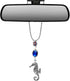 Ocean and Beach Handmade Bling Assorted Mirror Car Charm Hanger Dream Catcher Ornament with Adjustable Chain (Seahorse and Fish Car Charm)...