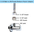 Nickel Plated Brass Reducer Faucet Adapter G 1/2 Male to 3/8 Female Compression Hose Fitting Water Supply Line Adapter for Kitchen Bathroom Plumbi...