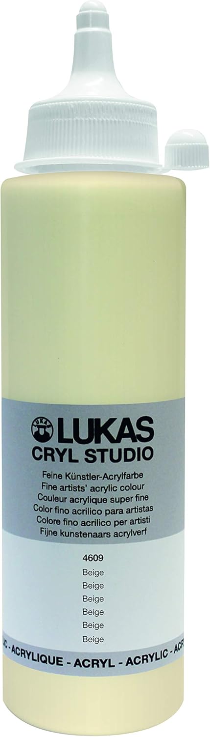 LUKAS CRYL Studio Artists Paint High Pigment Concentration Paint - 250 ml Bottle - Beige...
