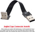 cablecc USB 2.0 Type-A Male to Type-A Male Data Flat Slim FPC Cable Down Angled 90 Degree for FPV & Disk & Scanner & Printer 20CM...