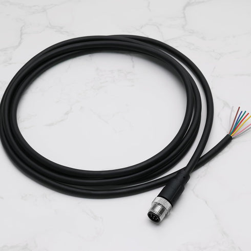 8 Pin M12 Sensor Connector Straight Aviation Cable Male to Male Aviation Socket Waterproof Electrical Cable for Industrial Automation Control...