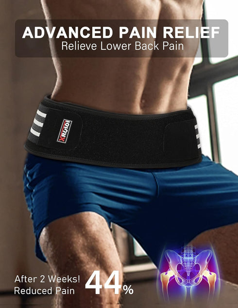 Sacroiliac SI Joint Hip Belt, Lower Back Support Brace for Men Women, Breathable Pelvic Support Belt for Sciatica, Pelvis, Lumbar & Nerve Pain Rel...