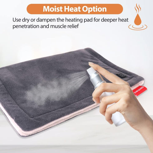 USB Small Heating Pad, 5V Portable Heated Travel Blanket Pads Heat Settings & Auto Shut Off, Moist & Dry Hot Therapy for Pain Relief Abdomen Cramp...
