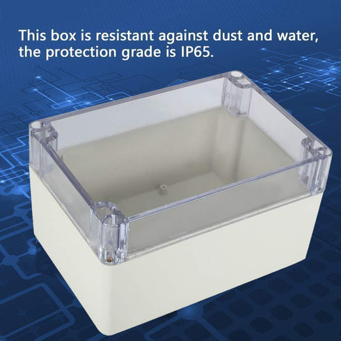ABS Plastic Junction Box, Dustproof Waterproof IP65 Electrical Box - Universal Project Enclosure Grey, with PC Transparent/Clear Cover 6.2"x3.5"x2...