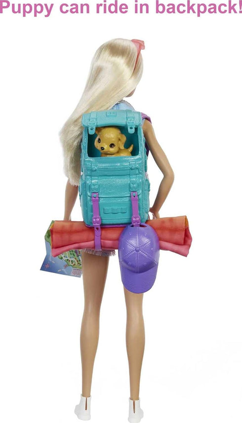 Barbie Doll & Accessories, It Takes Two Malibu Camping Playset with Doll, Pet Puppy & 10+ Accessories Including Sleeping Bag...