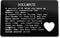 Xiahuyu Valentines Day Gifts for Men Engraved Wallet Insert Card for Boyfriend Fiance Husband Christmas Birthday Gifts Wedding Anniversary Present...