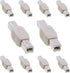 Cmple - [10 Pack USB B to B Adapter USB 2.0 Male to Male Coupler Plug to Plug Connector Converter for Printer Scanner HDD External Hard Drive...