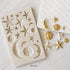 Moon Stars Sun Face Silicone Fondant Mold Chocolate Candy Gumpaste Sugarcraft Tool Cake Decorating Tools Epoxy Resin DIY Polymer Clay Silicone Mol...