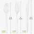 360 Count Extra Heavy Duty Clear Plastic Silverware,120 Forks,120 Spoons,120 Knives,BPA-Free,Heat Resistant,Disposable Plastic Utensils Set for Ho...