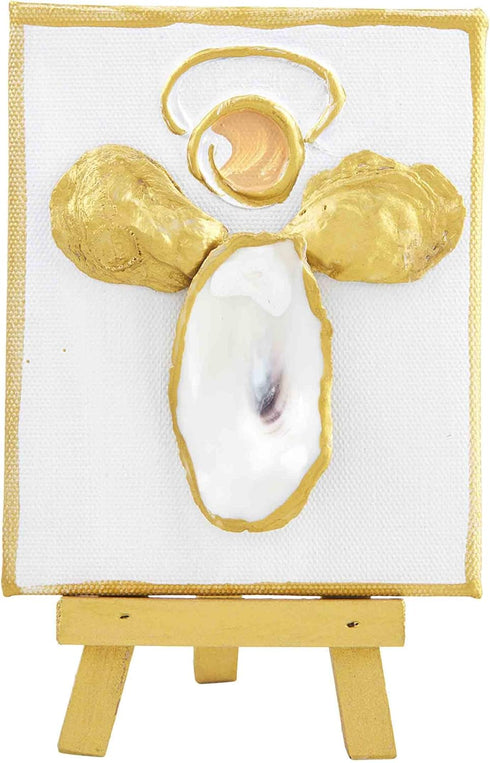 Mud Pie Oyster Easel Plaque, Angel, 5" x 4"...
