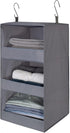 GRANNY SAYS 3-Shelf Hanging Closet Organizer and Storage, Collapsible Hanging Closet Shelves, Hanging Organizer for Closet & RV, Gray, 29 ½" H X 1...