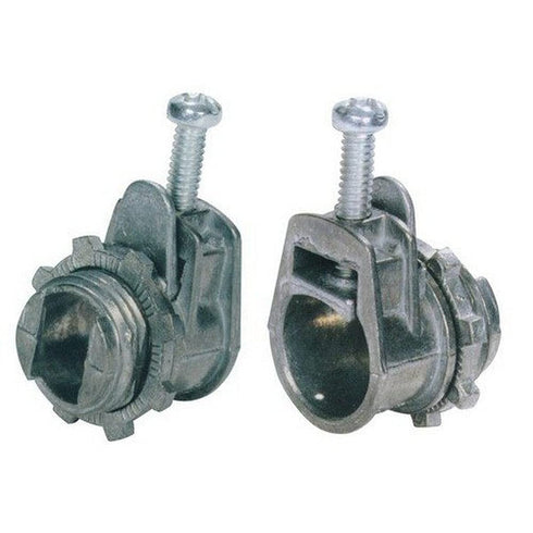 Morris Products 15060 Flex Saddle Box Connector, for AC MC and Flex Conduit, Zinc Die Cast, 3/8" Trade Size...