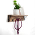 Spiretro Wall-Mounted Coat Hook Rack with Shelf - Set of 2 - Rustic Wood Grey - Entryway Mudroom Bathroom Organizer...