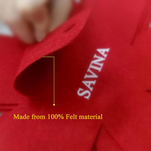 Savina Pot & Pan Protectors - BIG Different sizes (16" 15" 14" 12") - SET of 8 - Material Felt, Cookware Protectors, Keep Kitchenware of Scratches...
